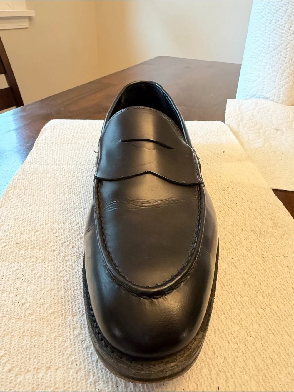 Allen Edmonds Black Leather Mercer Street Penny Loafers